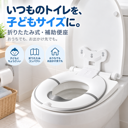 NMY トイデキ ふたに付けたまま使える補助便座