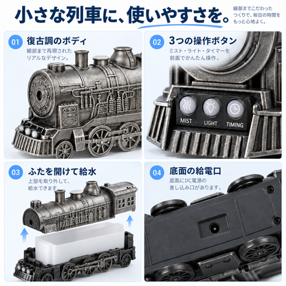 NMY シュポミスト 機関車型アロマ加湿器