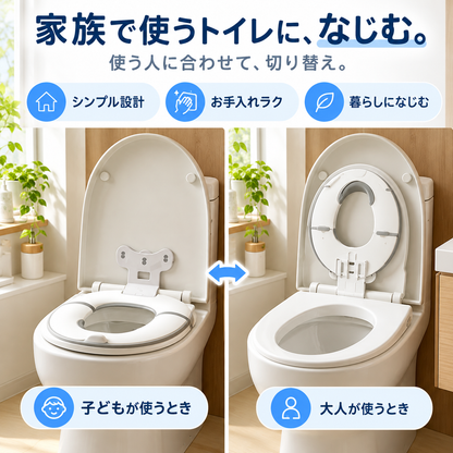 NMY トイデキ ふたに付けたまま使える補助便座