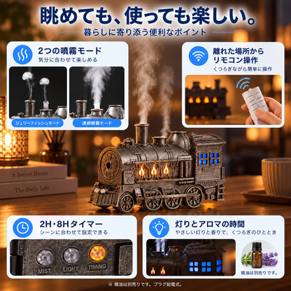 NMY シュポミスト 機関車型アロマ加湿器