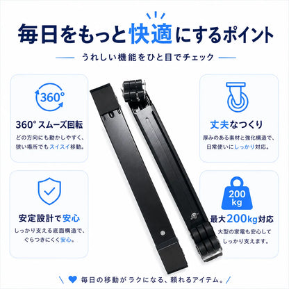 NMY クルコロ 洗濯機・冷蔵庫用キャスター台