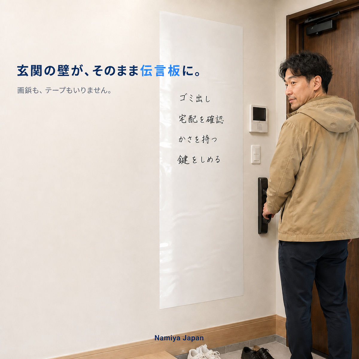 NMY ペタカキ 貼ってはがせるホワイトボードシート