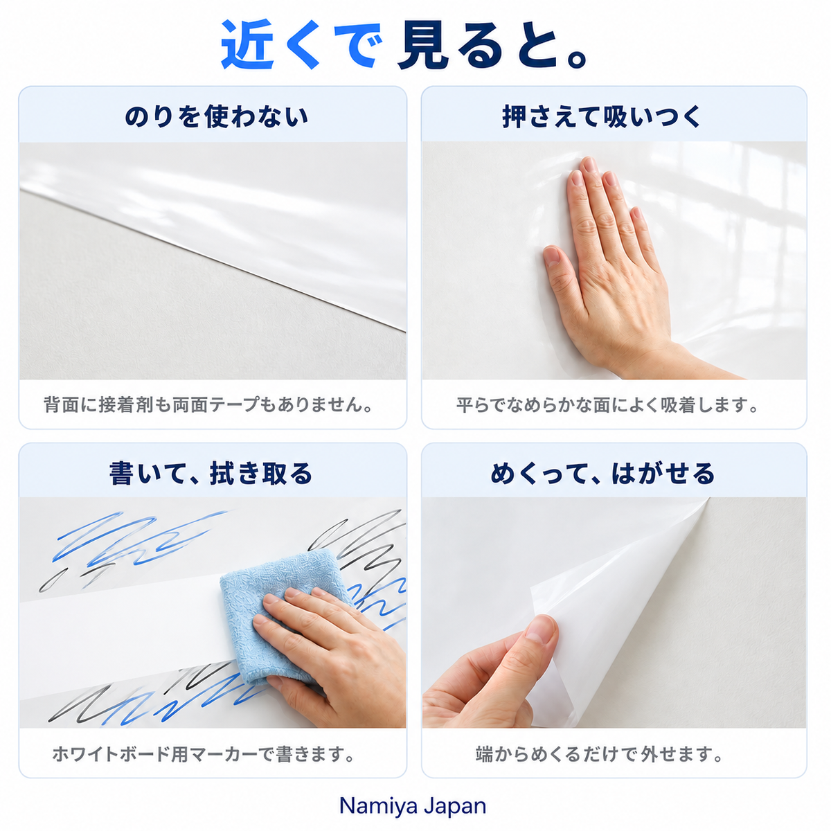 NMY ペタカキ 貼ってはがせるホワイトボードシート