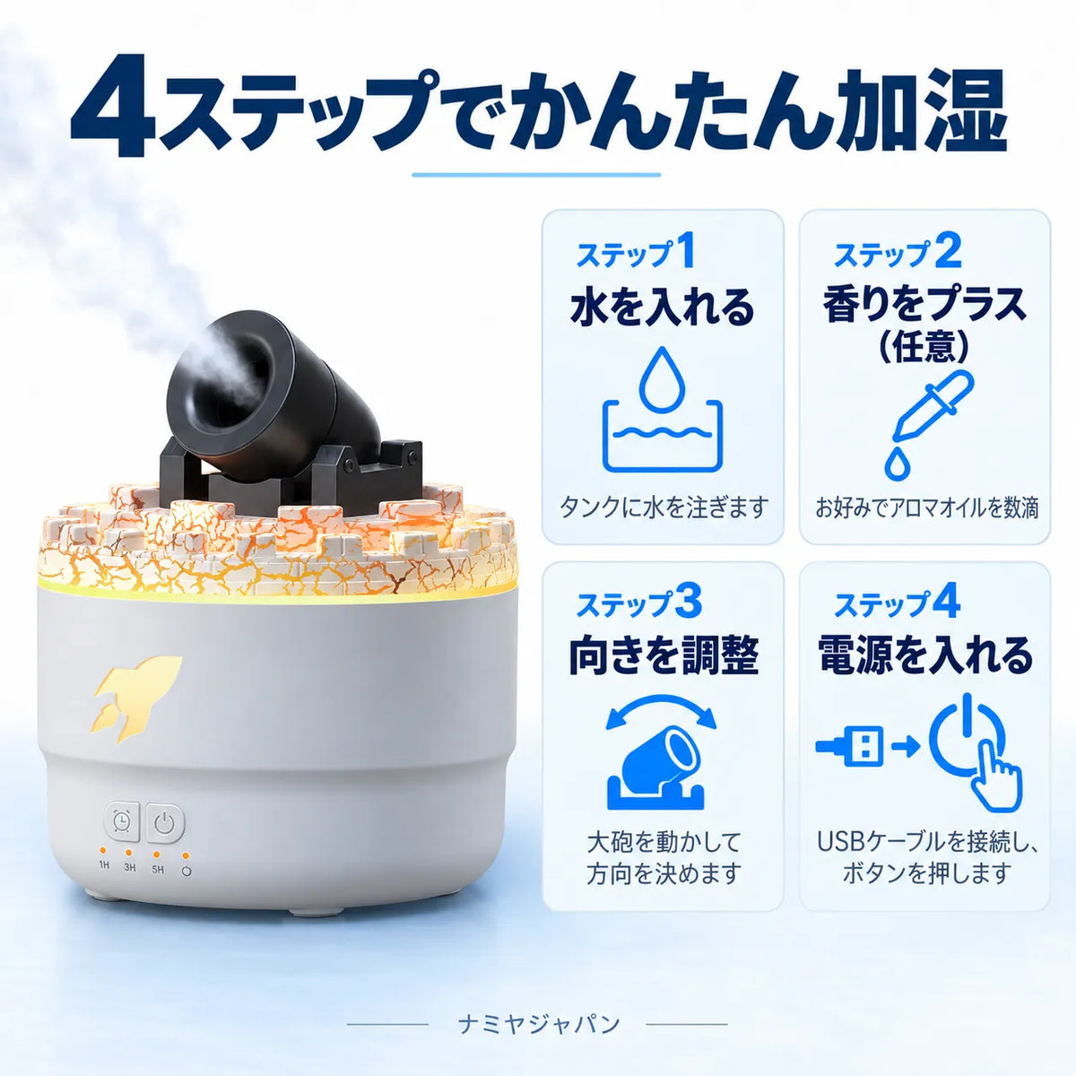 NMY モクポン 大砲型加湿器