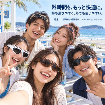 NMY クシューシャ 櫛付きサングラス