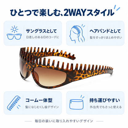 NMY クシューシャ 櫛付きサングラス