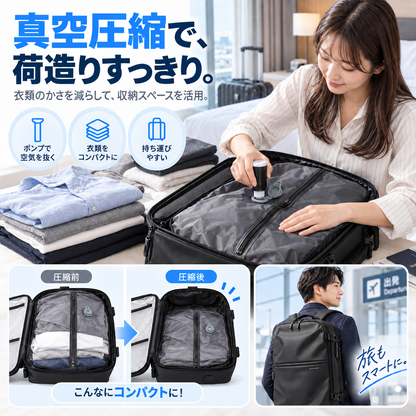 NMY ギュッタビ 圧縮トラベルリュック