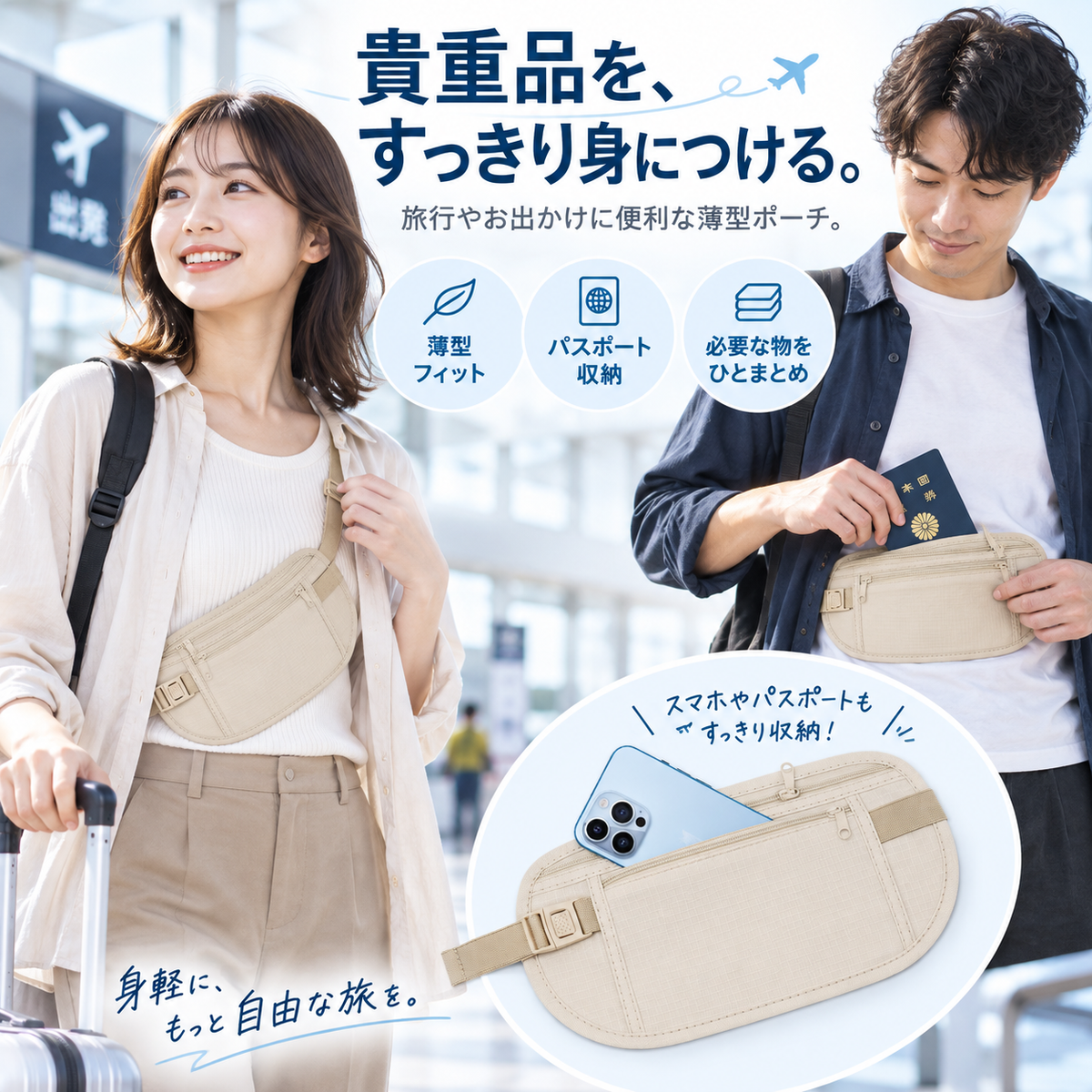 NMY カクシオビ 薄型セキュリティポーチ
