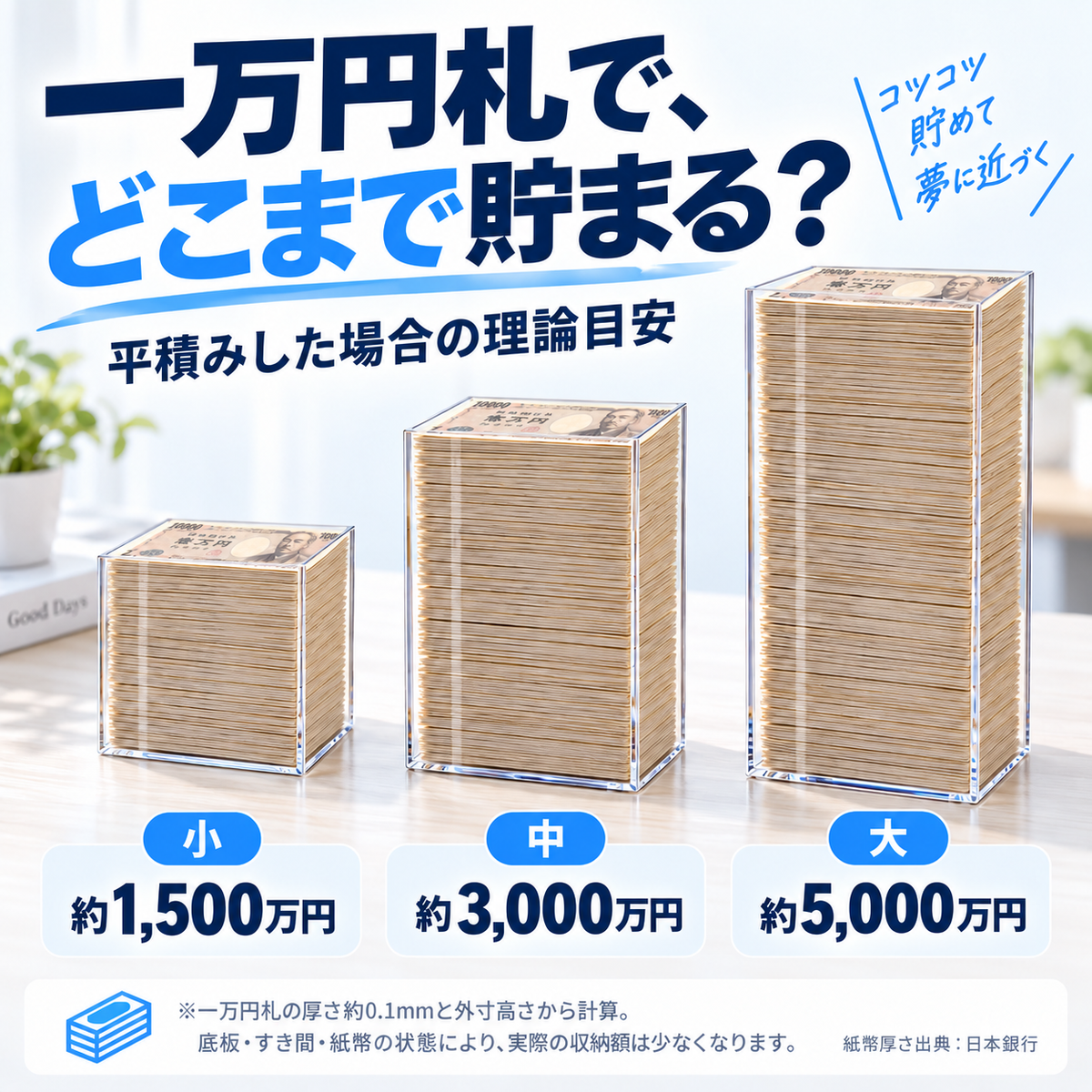 NMY ミエタメ 透明お札貯金箱
