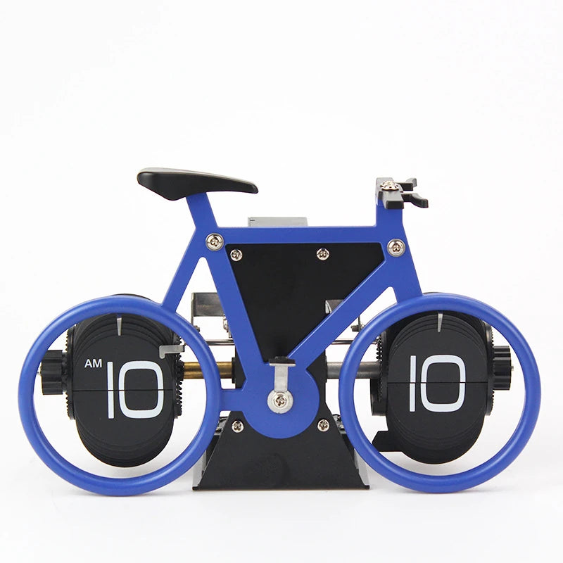 NMY パタチャリ 自転車型パタパタ時計 ブルー