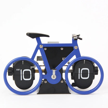 NMY パタチャリ 自転車型パタパタ時計 ブルー