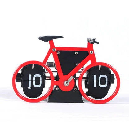 NMY パタチャリ 自転車型パタパタ時計 レッド